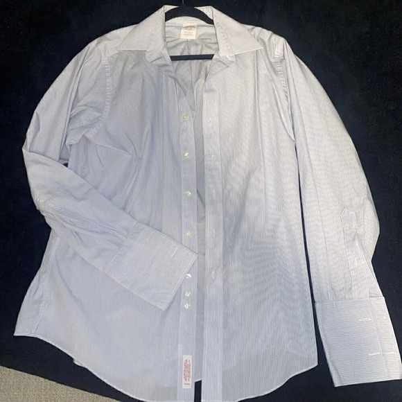 Brooks Brothers Other - Brooks Brothers Mens Dress Shirt Button Up Blue Striped Traditional Fit 15.5 34